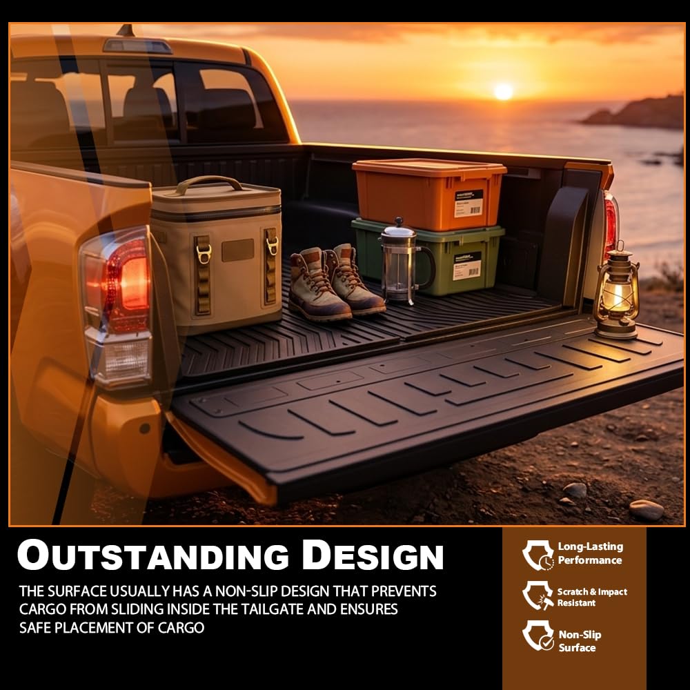 G-PLUS TPE Floor Mats Fit Chevy Silverado 2019-2026 3rd Row Truck Accessories Cargo Liners All Weather Protection 2PCS Black Alfombras para Carro