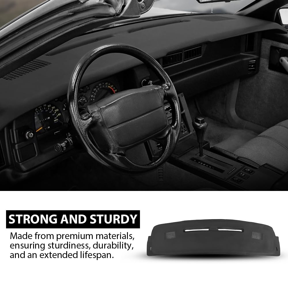 G-PLUS TPE Dash Cover Dashboard Compatible with Chevy & GMC Truck C/K 1500 1997-1999 Fit Chevy & GMC Truck C/K 2500/3500 1997-2000 Black