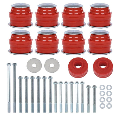 G-PLUS Body Cab Mount Bushing Kit Compatible with Ford F250 F350 Super Duty 2WD and 4WD 2008-2016 KF04060BK Red