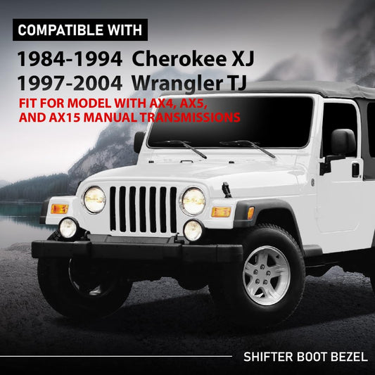 G-PLUS Shifter Boot Bezel Compatible with Jeep Cherokees 1984-1994 Fit Jeep Wrangler 1997-2004