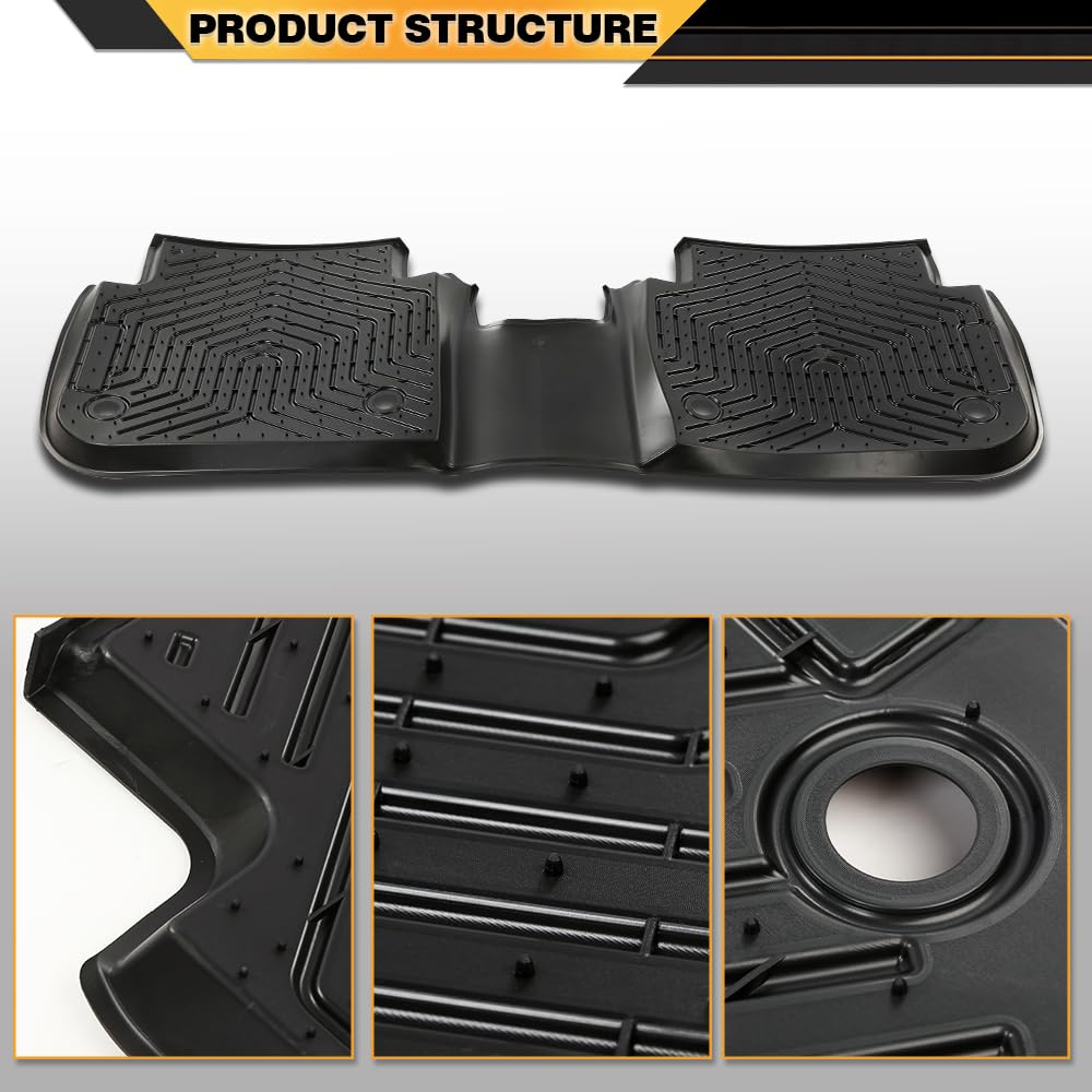 G-PLUS Cargo Liners Compatible with Honda CRV 2025 2024 2023 (Include Hybird),All-Weather Floor Liner, 1st & 2nd Row Caogo Liners TPE 3PCS Car Accessories Black