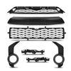 G-PLUS Front Bumper Grille Assembly Body Parts Kit Compatible with Toyota 4Runner TRD / SR5 2014-2019 TO2509104, TO1036148 Black