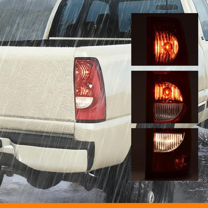 G-PLUS Tail Lights Compatible with Chevy Silverado Pickup 2003 2004 2005 2006 Clear/Red Rear Tail Lamps luces traseras GM2800174, GM2801174 Luces Traseras Rear Brake Lamps Assembly
