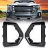 G-PLUS Front Fog Light Outer Bezel Cover Set Compatible with GMC Sierra 2019 2020 2021 Denali SLT AT4 (NOT fit SLE, Base or Elevation Models) 84176753, 84176752 Glossy Black Left&Right
