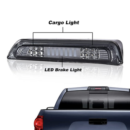 G-PLUS LED Third Brake Light Compatible with Toyota Tundra 2007-2018, Rear 3rd High Mount Cargo Light, Type I, Smoky Lens Clear Housing, 81570-0C050