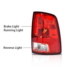 G-PLUS Tail Light for Dodge Ram 1500 2009-2018 Passenger Side Red Lens Product Features