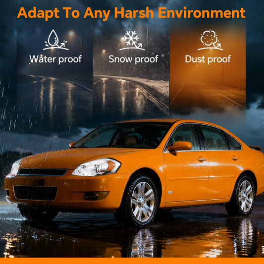 G-PLUS Headlights Fit Chevy Monte Carlo 2006 2007/ Fit Chevy Impala 2006-2013 / Fit Chevy Impala Limited 2014 2015 2016 Headlamps Assembly Clear Lens Chrome Housing Amber Reflector,faros delanteros