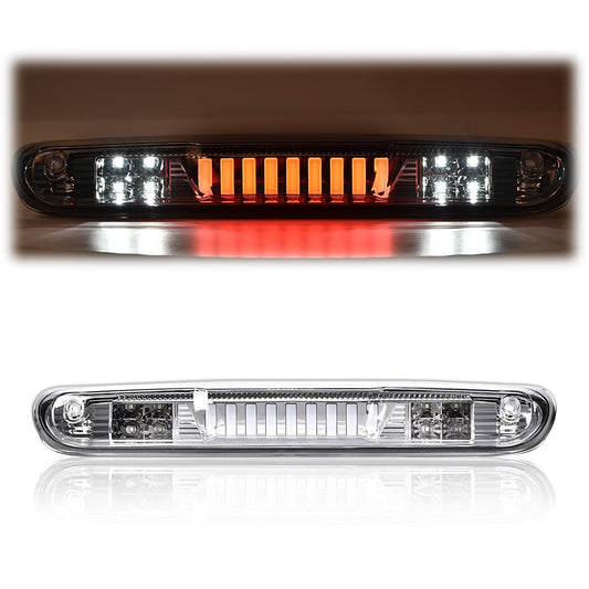 G-PLUS LED Third Brake Light Compatible With 07-14 Chevy Silverado/GMC Sierra,3RD LED Bar Brake/Cargo Light,Type I (Clear lens Chrome Housing Amber Reflector)
