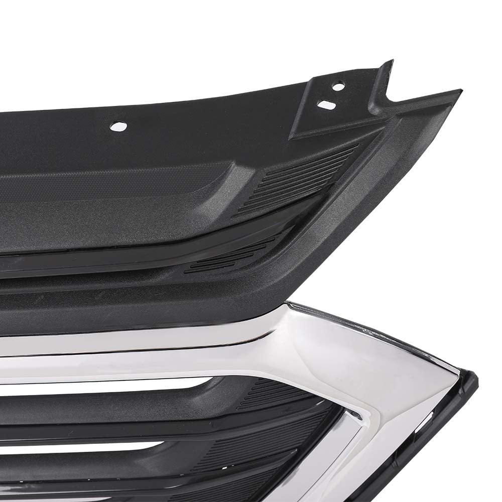 G-PLUS Front Bumper Upper Grille Grill, Compatible with Chevy Equinox 2018 2019 2020, Black & Chrome