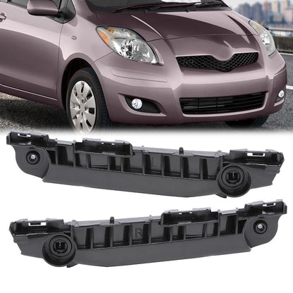 G-PLUS Front Left & Right Side 1pair Bumper Brackets Compatible with Toyota Yaris Hatchback 2007-2011 525350D040, 525360D040, TO1033115, TO1032115