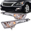 G-PLUS Turn Signal Lights Compatible with Nissan Altima 2013 2014 2015 2016 Driver and Passenger Side Marker Lights With bulb 261303TA0A 261353TA0A NI2531118 NI2530118