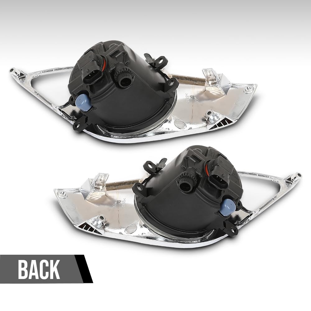 G-PLUS Bumper Fog Lights Lamps+Switch+Sliver Cover Bezels Compatible with Toyota Avalon 2013-2015 812200W040, 8122008020, 812100W050, 8121008020, 5212807040, 5212707060, TO2592124, TO2592133 White