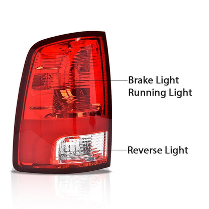 G-PLUS Red Lens Tail Lights w/o Bulbs Compatible with Truck Rear Passenger Right Side