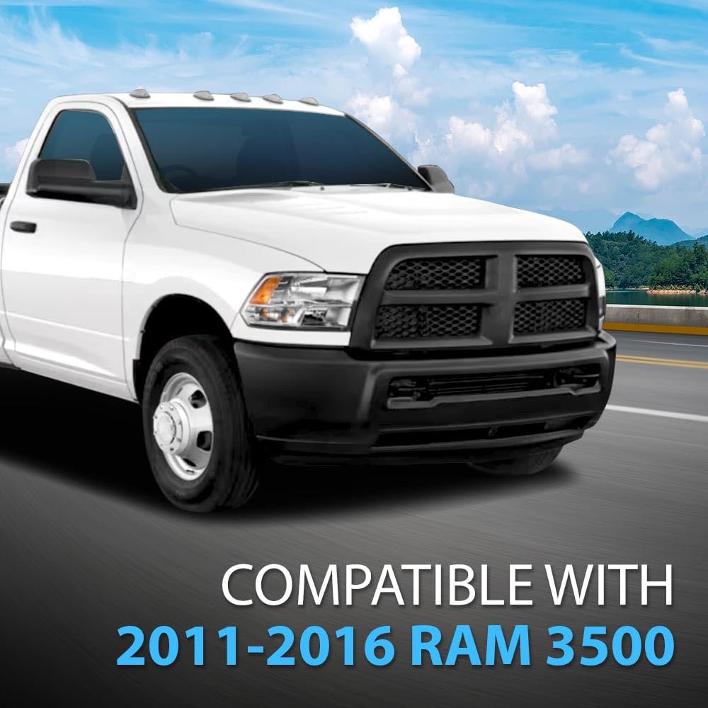 G-PLUS Chrome Front Wheel Center Caps Compatible with Dodge Ram 3500 1-Ton Dually Truck 2011-2016 1 Pair Hubcap Wheel Cover
