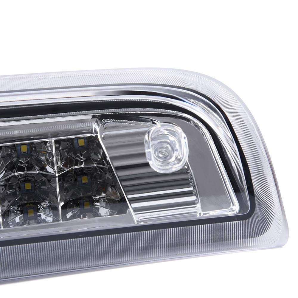 G-PLUS High Mount LED 3rd Brake Light Compatible with Chevy Silverado GMC Sierra 2014 2015 2016 2017 2018 Rear Tail Cargo Lamp Waterproof Clear Lens