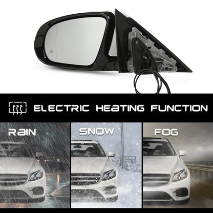 G-PLUS Rear View Mirror w/Blind Spot Left Driver Side Compatible with Benz W213 E Class E300 2016-2020/Not Fit for Coupe 2138104500 White