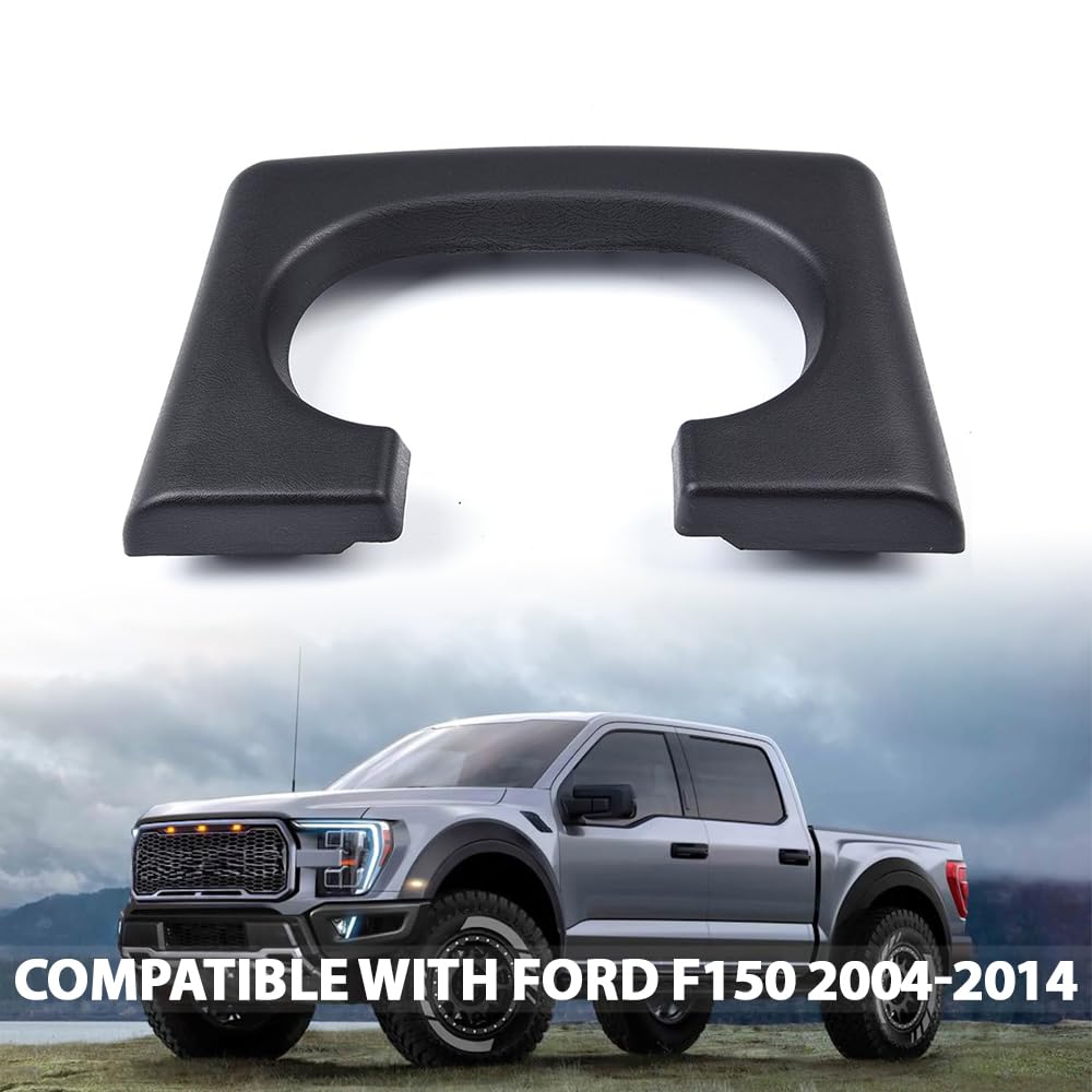 G-PLUS Center Console Cup Holder Pad Compatible with Ford F150 2004-2014(Black)