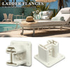 G-PLUS Ladder Flanges Fit Heavy Duty Resin in-Pool Above Ground Swimming Pool Ladder White