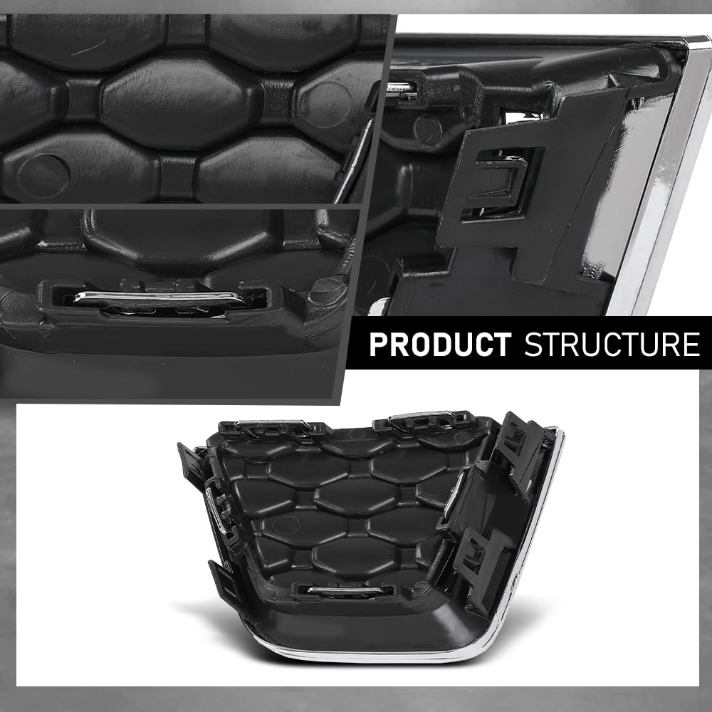 G-PLUS Pair Front Fog Light Covers, Compatible with Jeep Renegade 2019-2023, LH Driver & RH Right 2PCS, 6VP53LXHAA, 6VP55LXHAA