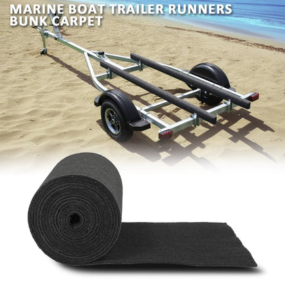 G-PLUS 12" x 12ft Boat Trailer Bunk Carpet, Outdoor Ribbed Marine Bunk Carpet Fit for Boat Trailer Runners Black Boat Carpet