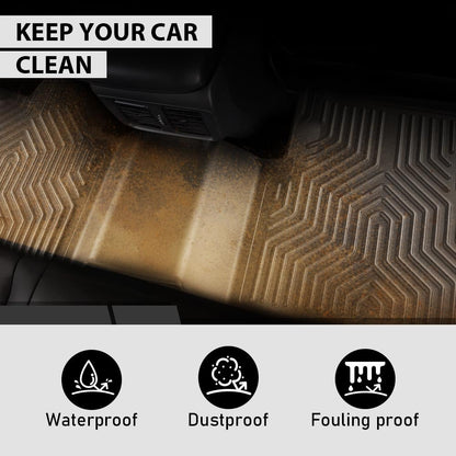 G-PLUS Floor Mats 3pcs Compatible with Honda Civic Coupe Sedan 2016-2021 & Civic Hatchback 2017-2021, Fit Honda Insight 2016-2021 All Weather Protection TPE Car Floor Cargo Liners Black