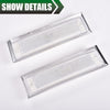 G-PLUS Front Side Marker Lights Assembly Compatible With 1981-1991 Chevy Blazer/GMC Jimmy C/K R Pickup,Side Chrome Bezel Marker Lamps Pair (Clear Lens)