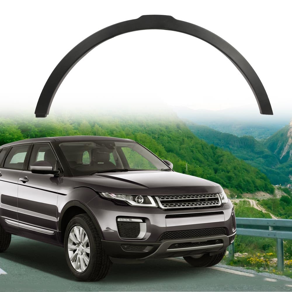 G-PLUS Fender Flares Compatible With 2012-2017 Land Rover Range Rover Evoque, Wheel Fender Arch Molding Trim Black Front Right Side LR027249, LR036052, LR040245, RO1291100, LR044278