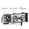 G-PLUS LED Headlights Fit Dodge Ram 1500 1994-2001/Fit Dodge Ram 2500 3500 1994-2002(Not fit Ram Sport) Headlamps w/o Bulbs DRL Clear Lens Chrome Housing Clear Reflector,faros delanteros Assembly