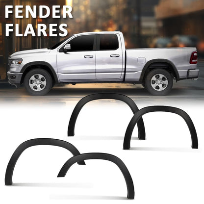 G-PLUS Fender Flares Compatible with Dodge Ram 1500 2019-2024, Not Fit 1500 Classic & Rebel & TRX Models 4PCS