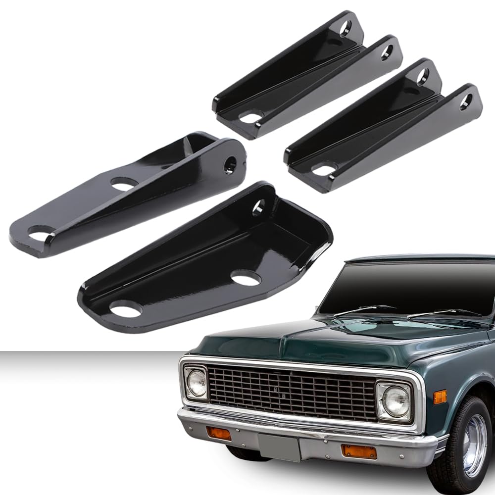 G-PLUS Rear Shock Relocation Kit Compatible With Chevy 66 C10 C20 GMC 1963-1972 Pickup Lowered Truck