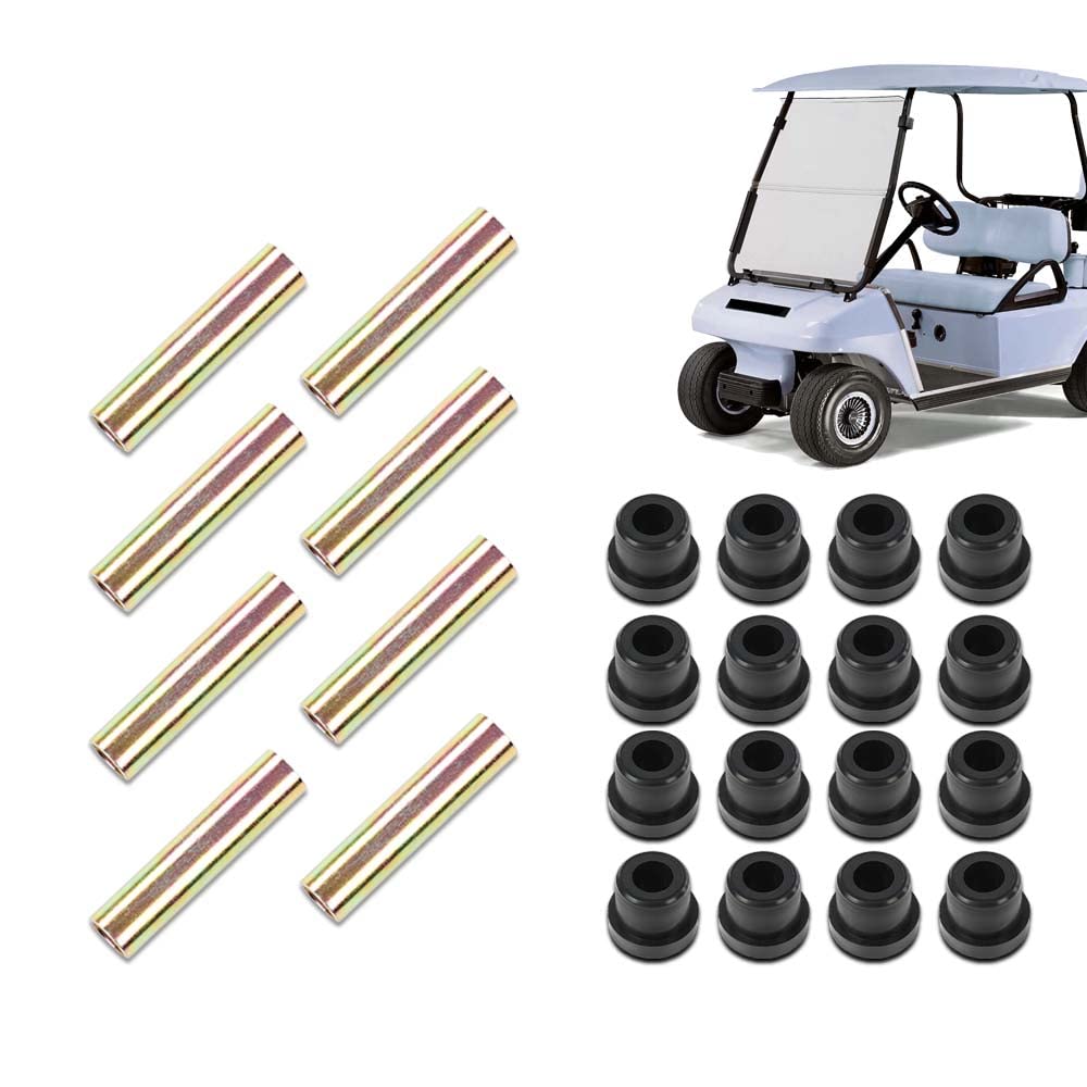G-PLUS Front Rear Leaf Spring Bushing Set Compatible with Club car DS 1981 and newer Rear Leaf Spring Bushing & Sleeves Kits 1012303 1015583