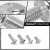 G-PLUS License Plate Screws (100 Each/8 Different) Compatible with Japanese Cars & Most Foreign Cars,Fit BMW Benz & Audi