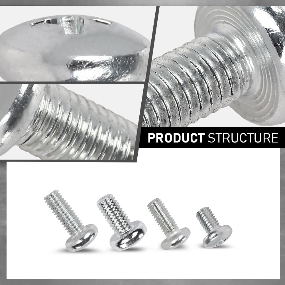 G-PLUS License Plate Screws (100 Each/8 Different) Compatible with Japanese Cars & Most Foreign Cars,Fit BMW Benz & Audi