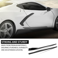 G-PLUS Side Skirts Extension for Chevy Corvette C8 Stingray 2020-2023 Gloss Black Product Image