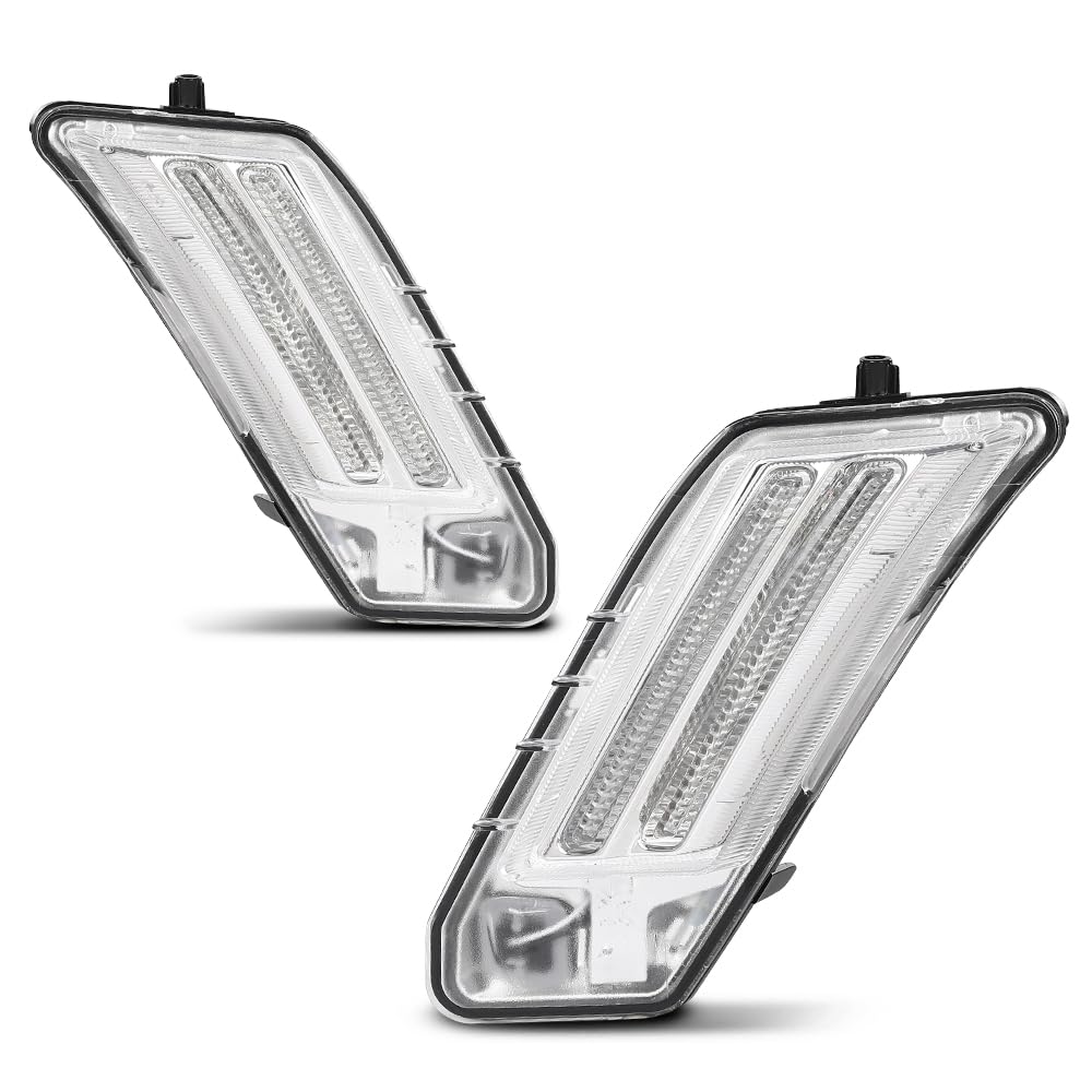 G-PLUS DRL Daytime Running Lights Pair LED Left & Right Compatible with Volvo XC60 2010-2013 31290873, 31290874 White