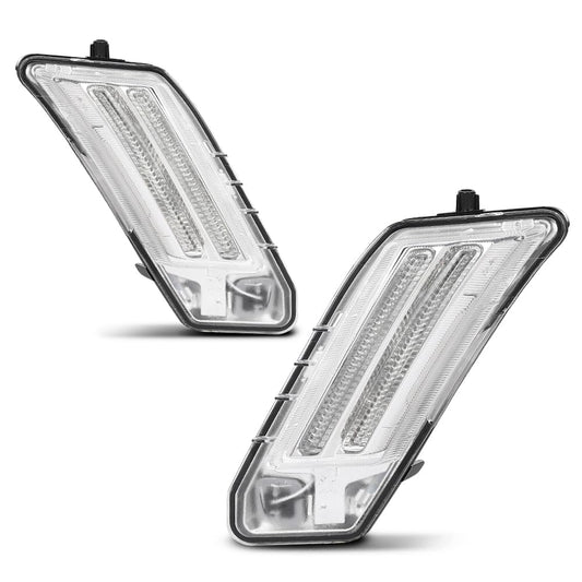 G-PLUS DRL Daytime Running Lights Pair LED Left & Right Compatible with Volvo XC60 2010-2013 31290873, 31290874 White