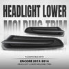 G-PLUS Driver & Passenger Side Headlight Lower Molding Bumper Trim Compatible with Buick Encore Sport Touring 2016, Fit Buick Encore 2013 2014 2015 2016 95235063, 95235062, GM1047107, GM1046107 Black