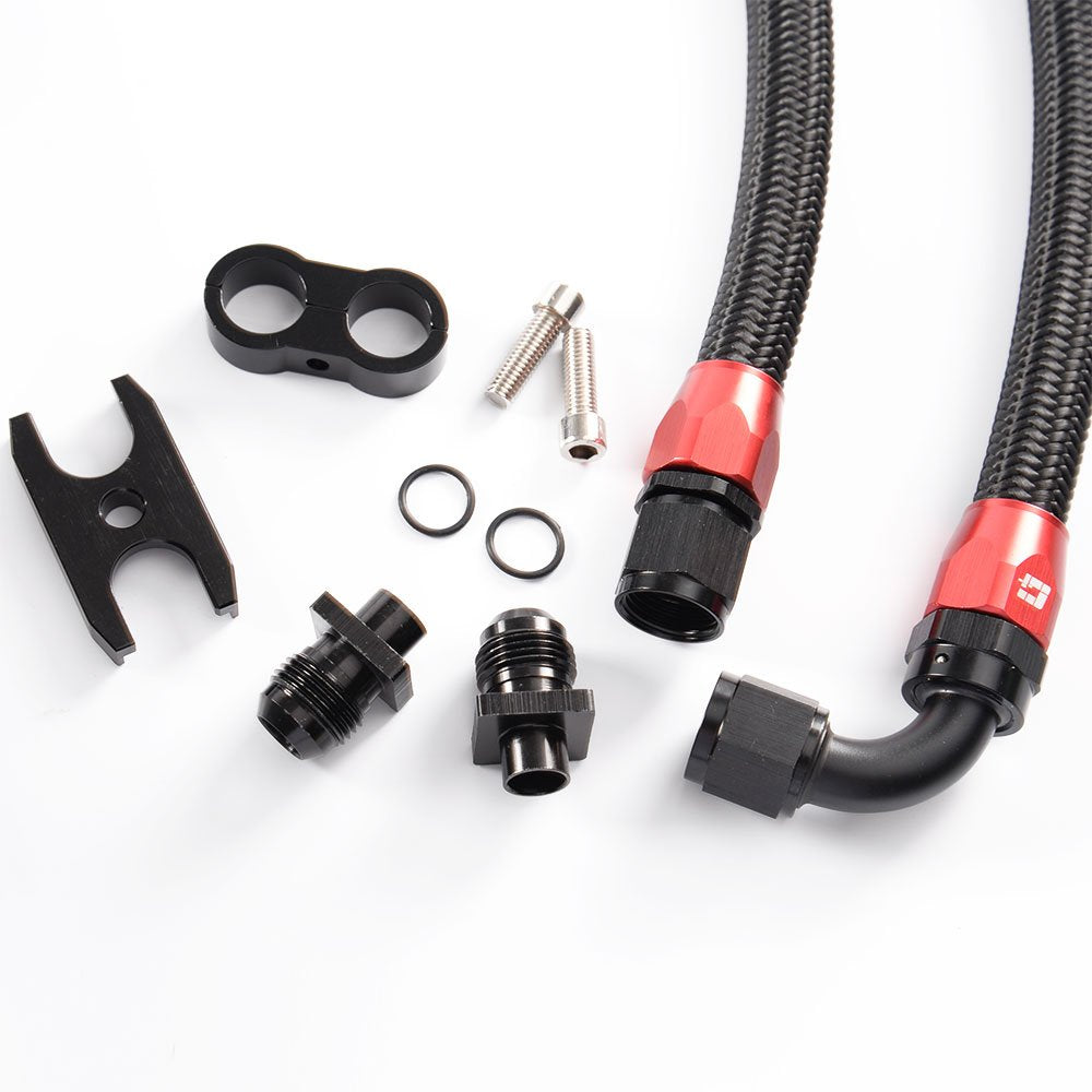 G-PLUS 25 Row Aluminum Engine Transmission Oil Cooler Kit Upgrade Compatible With BMW 3 SERIES 335I E90 E92 N54 Black