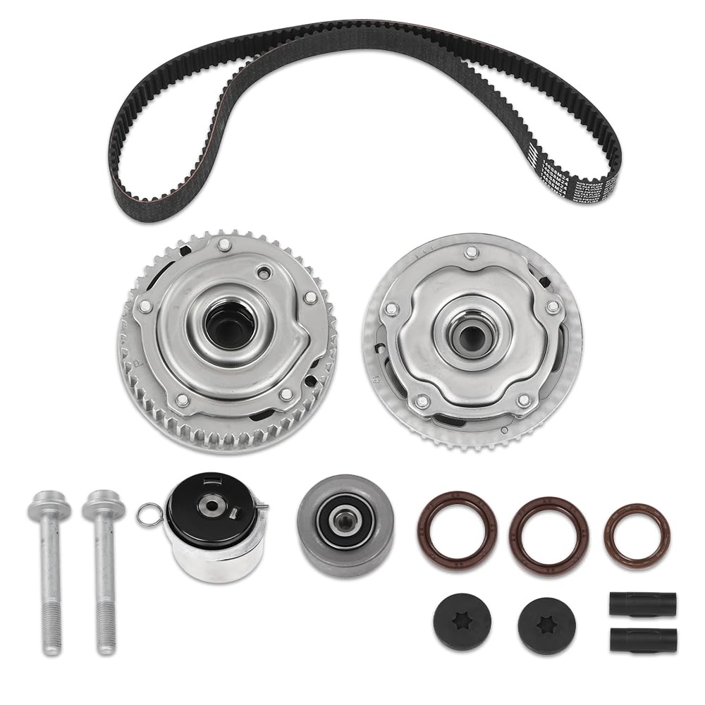G-PLUS Timing Belt Kit 14PCS, Compatible with Chevy Sonic Cruze 1.8L 2011-2018,Fit Chevy Aveo/Aveo5 1.6L United States Region 2010-2011 K015603XS, TCK338