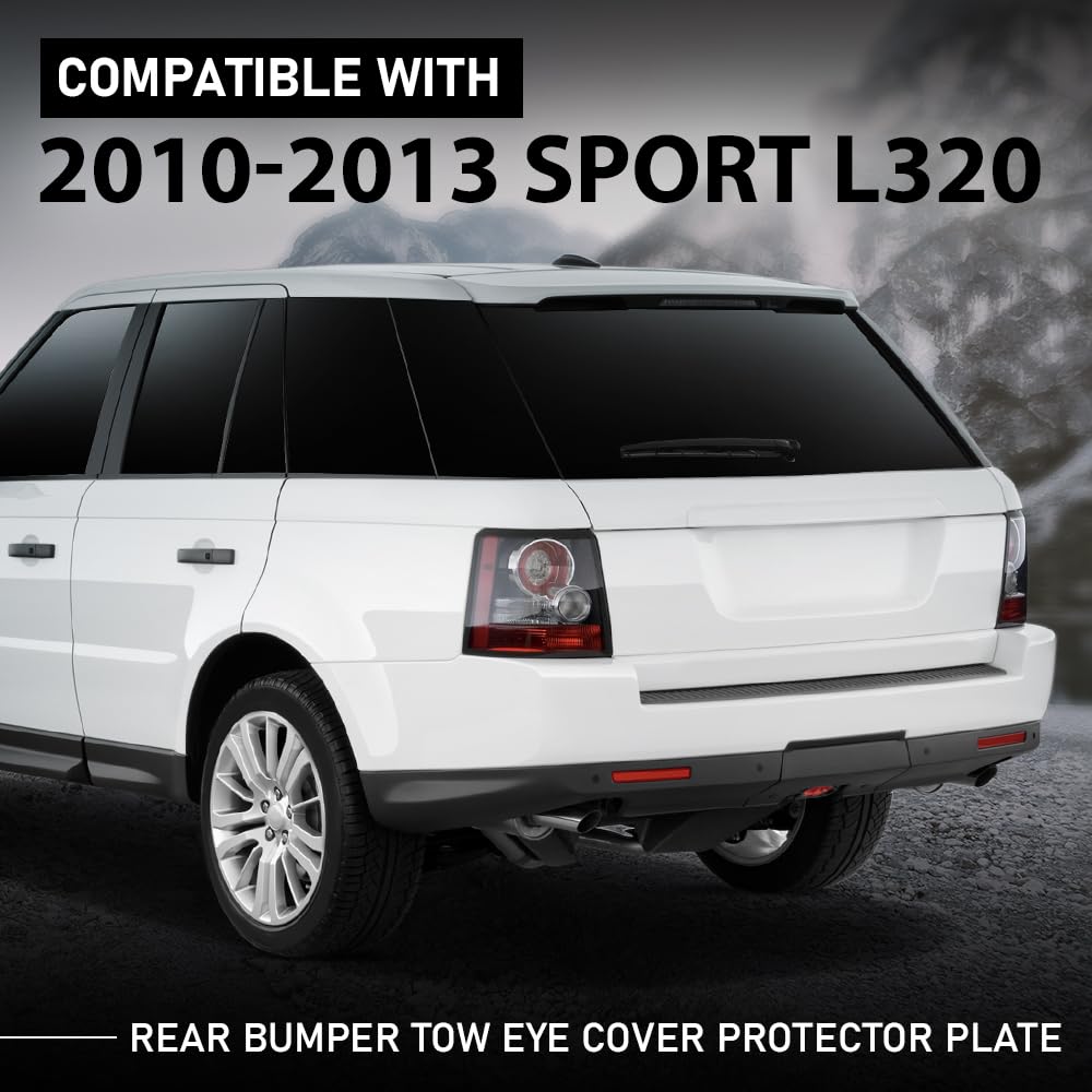 G-PLUS Rear Bumper Tow Eye Cover Protector Plates Compatible with Range Rover Sport 2010-2013