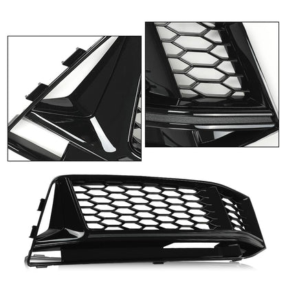 G-PLUS Front Lower Bumper Grille Fog Light Grill Cover Pair Compatible with Audi Q7 MK1 2007-2009 pre-facelift 4L0807682 4L0807681
