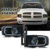 G-PLUS LED Headlights Headlamps Compatible with Dodge Ram 1500 2002-2005,Compatible with Dodge Ram 2500 3500 2003-2005 Smoke Lens Black Housing Clear Reflector,faros delanteros Assembly