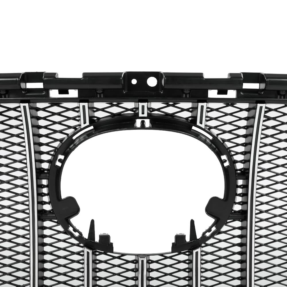 G-PLUS Front Upper Grille Grill Vent Trim Bar Compatible with Mazda CX-5 CX5 2017 2018 2019 2020 2021 ABS Black Mesh