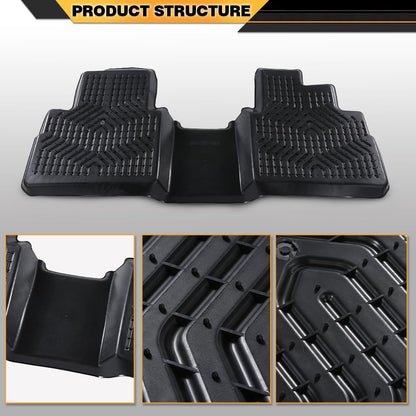 G-PLUS TPE Cargo Liner, Compatible with Nissan Rogue 2021-2024 2025(No Sport Models), All Weather Full Cover Protection 1st & 2nd Row, 3PCS