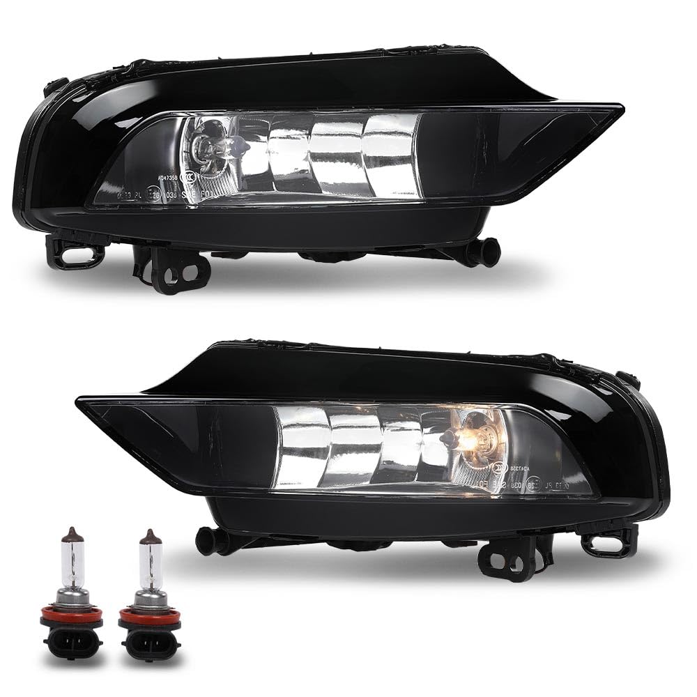 G-PLUS Pair Fog Light Lamp, Compatible with Audi A3/ A3 Quattro 2015-2016, LH Driver & RH Passenger 2PCS, AU2592120, AU2593120, 8V0941699E, 8V0941699B, 8V0941700E, 8V0941700B