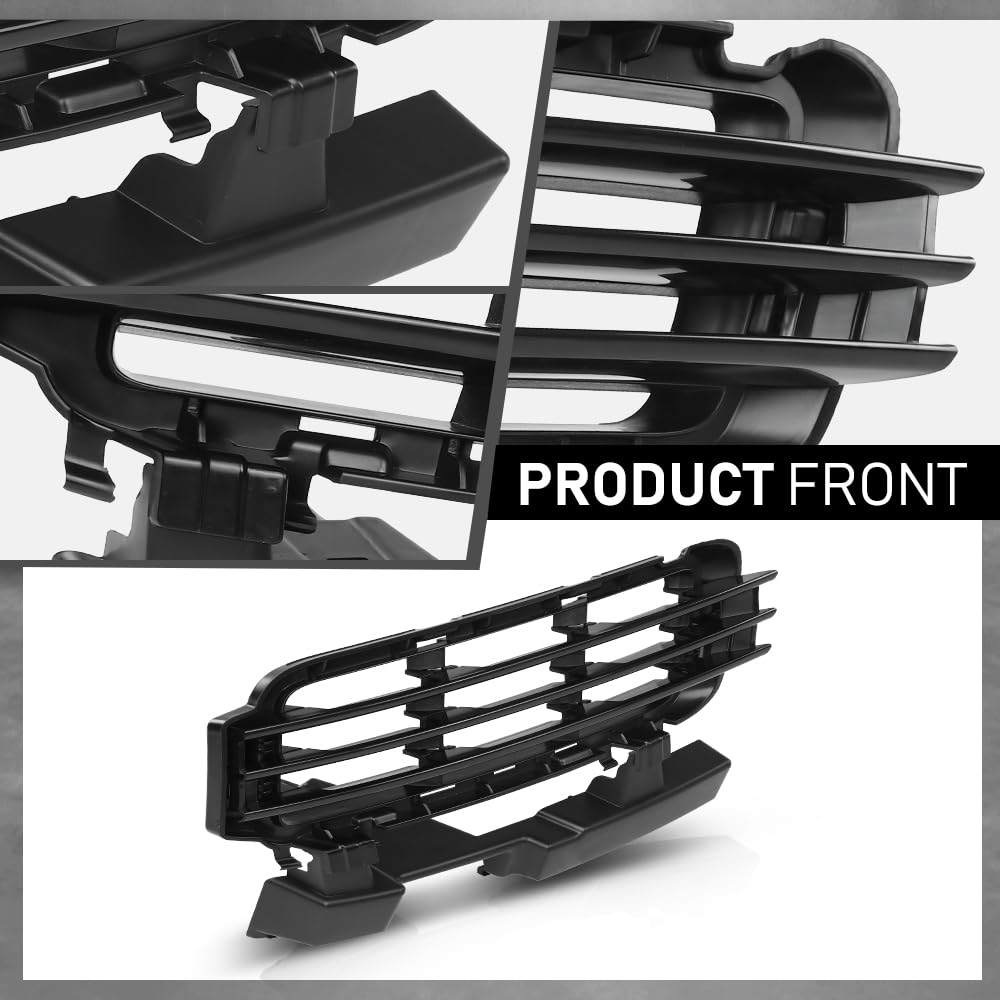 G-PLUS Front Bumper Grille Compatible with Range Rover 2013 2014 2015 2016 2017 Black Grill Insert LR046709