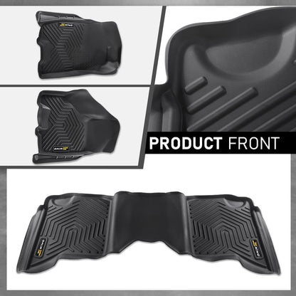 G-PLUS Cargo Liners Compatible with 2009-2018 Dodge Ram Crew Cab(Not Fit Quad Cab & Tradesman) All Weather Full Cover Protection 1st & 2nd Row 3PCS TPE Car Floor Liners Accessories