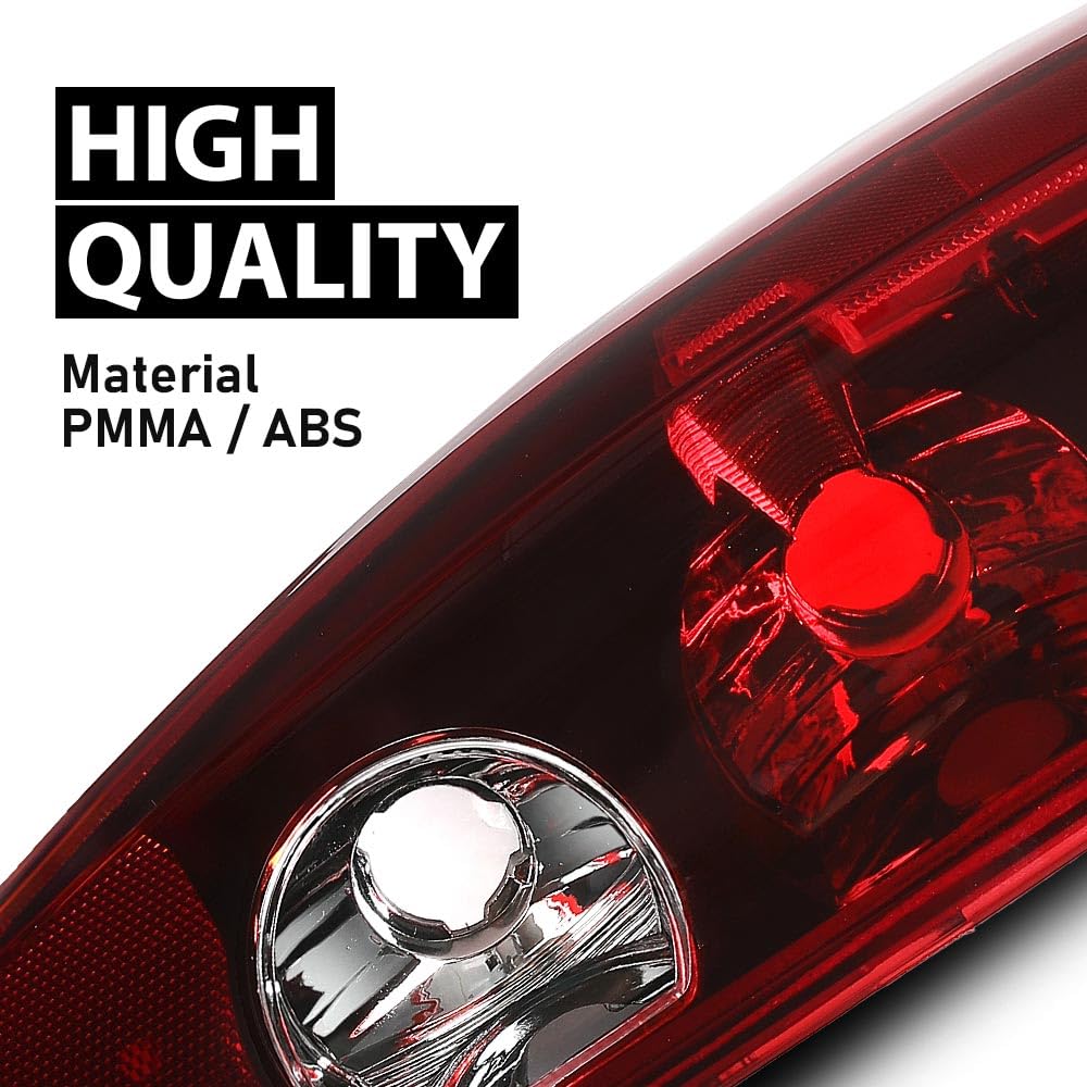 G-PLUS Tail Lights Assembly w/o Blubs Compatible with Chevy Colorado/GMC Canyon 2004-2012 Left & Right Rear Brake Lamps Luces Traseras, 19417444 19417443, Red Lens