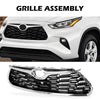 G-PLUS Front Bumper Upper Grille Chrome Trim Grill w/Hole Compatible with Toyota Highlander 2020-2022, Fit Models With Front View Camera, Not fit XSE models 31010E330, TO1200457