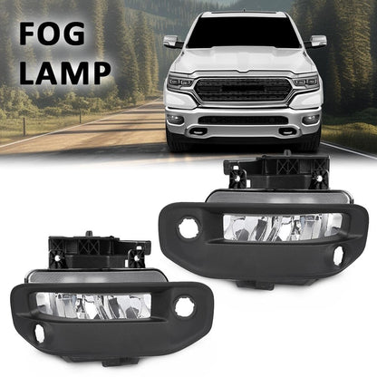 G-PLUS Front Bumper LED Fog Lights Lamps+Bracket Kit Compatible with Dodge Ram 1500 2019-2021 68273291AB